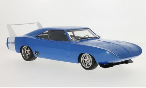 Dodge Charger 1/18 Greenlight Daytona Custom mettalic blau/weiss 1969 les portes et capos fermé modellautos