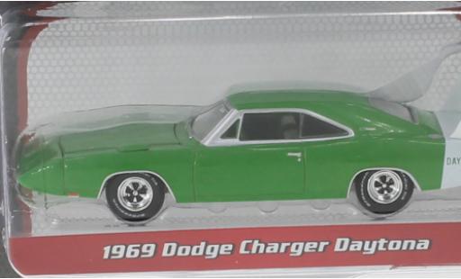 Dodge Charger 1/64 Greenlight Daytona mettalic grün/weiss 1969 modellautos