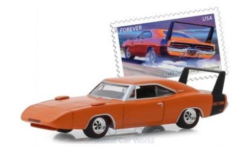 Dodge Charger 1/64 Greenlight Daytona orange/schwarz 1969 modellautos