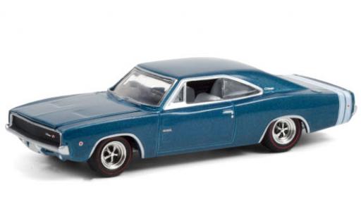 Dodge Charger 1/64 Greenlight R/T HEMI mettalic blau/weiss 1968 426 HEMI 50 Years modellautos