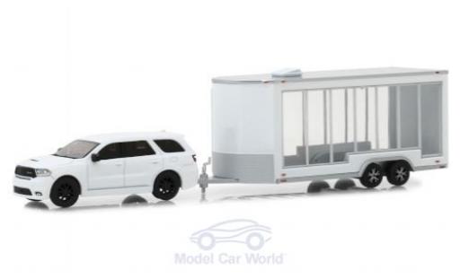 Modellautos Dodge Durango 1/64 Greenlight weiss 2018 mit Transportanhänger Dodge Durango 1/64 Greenlight weiss 2018 mit Transportanhänger modellautos