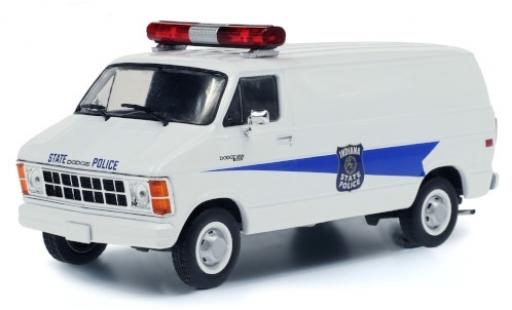 Dodge RAM 1/43 Greenlight B250 Van Indiana State Police 1980 modellautos