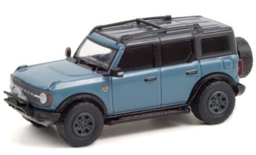 Modellautos Ford Bronco 1/64 Greenlight Badlands 4-Door blau/grau 2021 Ford Bronco 1/64 Greenlight Badlands 4-Door blau/grau 2021 modellautos