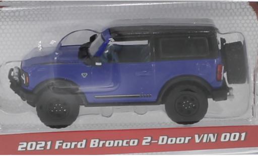 Modellautos Ford Bronco 1/64 Greenlight blau/schwarz 2021 VIN 001 Ford Bronco 1/64 Greenlight blau/schwarz 2021 VIN 001 modellautos