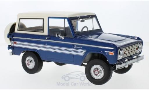 Modellautos Ford Bronco 1/18 Greenlight Explorer mettalic blau/weiss 1976 Ford Bronco 1/18 Greenlight Explorer mettalic blau/weiss 1976 modellautos