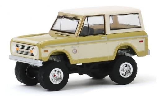 Modellautos Ford Bronco 1/64 Greenlight gold/weiss Colorado Gold Rush 76 1976 Ford Bronco 1/64 Greenlight gold/weiss Colorado Gold Rush 76 1976 modellautos