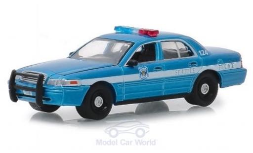 Modellautos Ford Crown 1/64 Greenlight Victoria blau Seattle Police 2010 Ford Crown 1/64 Greenlight Victoria blau Seattle Police 2010 modellautos