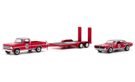 Modellautos Ford F-1 1/64 Greenlight 00 1967 avec Flachbettanhänger et Mercury Cougar No.98 D.Gurney Ford F-1 1/64 Greenlight 00 1967 avec Flachbettanhänger et Mercury Cougar No.98 D.Gurney modellautos