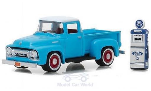 Modellautos Ford F-1 1/64 Greenlight 00 blau/weiss 1954 mit Zapfsäule Ford F-1 1/64 Greenlight 00 blau/weiss 1954 mit Zapfsäule modellautos