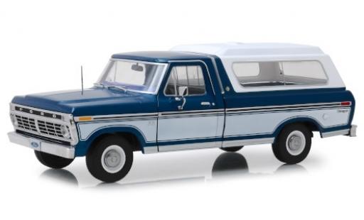 Modellautos Ford F-1 1/18 Greenlight 00 mettalic blau/weiss 1975 avec détachable Ladeabdeckung Ford F-1 1/18 Greenlight 00 mettalic blau/weiss 1975 avec détachable Ladeabdeckung modellautos