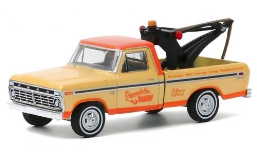 Modellautos Ford F-1 1/64 Greenlight 00 Tow Truck beige/orange Dependable Tow 1973 Ford F-1 1/64 Greenlight 00 Tow Truck beige/orange Dependable Tow 1973 modellautos