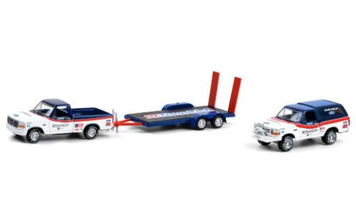 Modellautos Ford F-1 1/64 Greenlight 50 BFGoodrich Tires 1992 y compris les Bronco et Flachbettanhänger avec Rampes de chargement Ford F-1 1/64 Greenlight 50 BFGoodrich Tires 1992 y compris les Bronco et Flachbettanhänger avec Rampes de chargement modellautos