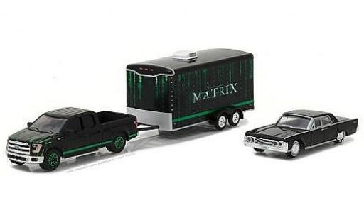 Modellautos Ford F-1 1/64 Greenlight 50 schwarz/grün 2015 with 1995 Lincoln Continental and Enclosed Trailer Ford F-1 1/64 Greenlight 50 schwarz/grün 2015 with 1995 Lincoln Continental and Enclosed Trailer modellautos