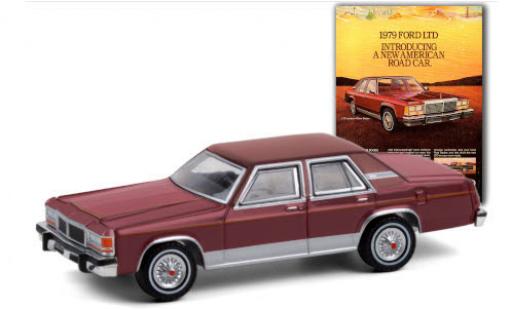 Modellautos Ford LTD 1/64 Greenlight Landau 4-Door Sedan rot/matt-rot 1979 Ford LTD 1/64 Greenlight Landau 4-Door Sedan rot/matt-rot 1979 modellautos