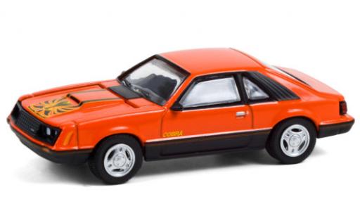Ford Mustang 1/64 Greenlight Cobra orange/Dekor 1979 modellautos