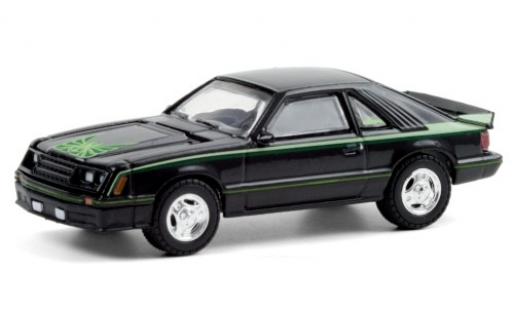 Ford Mustang 1/64 Greenlight Cobra schwarz/Dekor 1980 modellautos