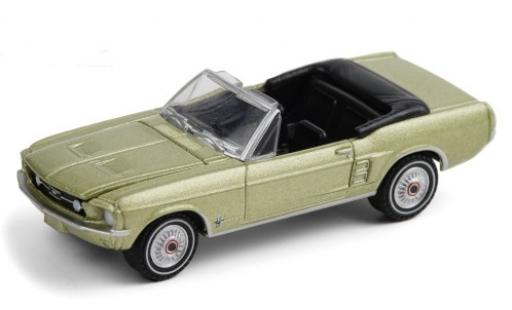 Ford Mustang 1/64 Greenlight Cabrio Sports Sprint mettalic grün 1967 modellautos