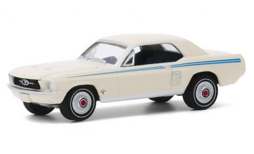 Ford Mustang 1/64 Greenlight Coupe Pacesetter weiss/blau 1967 modellautos