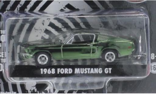 Modellautos Ford Mustang GT 1/64 Greenlight GT chrom/grün Bullitt 1968 Ford Mustang GT 1/64 Greenlight GT chrom/grün Bullitt 1968 modellautos