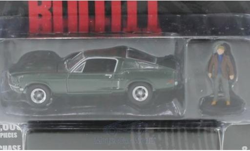 Modellautos Ford Mustang GT 1/64 Greenlight GT grün Bullitt 1968 mit Steve McQueen Figur Ford Mustang GT 1/64 Greenlight GT grün Bullitt 1968 mit Steve McQueen Figur modellautos