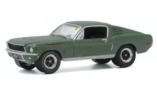 Ford Mustang 1/64 Greenlight GT mettalic grün 1968 avec Witterungsspuren modellautos
