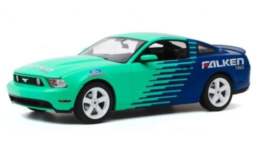 Ford Mustang 1/18 Greenlight GT türkis/blau Falken Tires 2010 modellautos