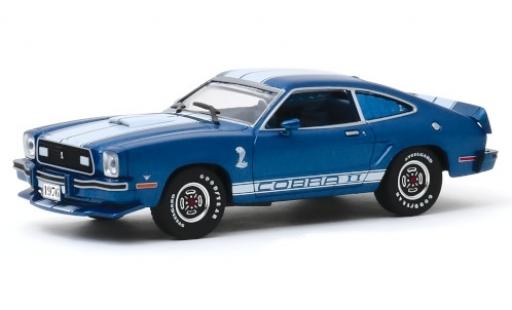 Ford Mustang 1/43 Greenlight II Cobra II mettalic blau/weiss 1976 modellautos