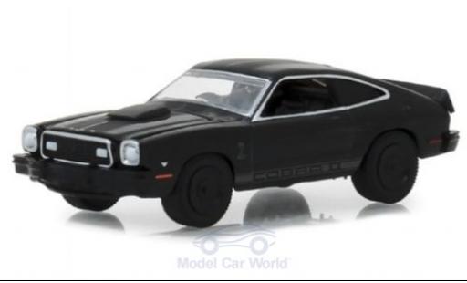 Ford Mustang 1/64 Greenlight II Cobra II schwarz 1976 modellautos