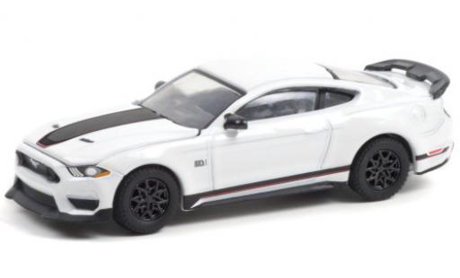 Ford Mustang 1/64 Greenlight Mach 1 weiss/Dekor 2021 No.145 modellautos