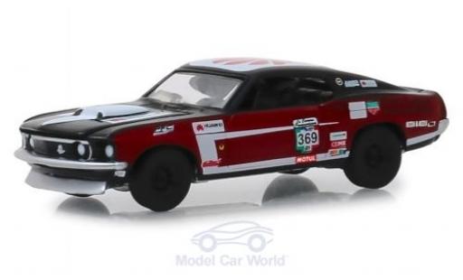 Ford Mustang 1/64 Greenlight schwarz/rot No.369 La Carrera Panamericana 1969 Mach 1 modellautos