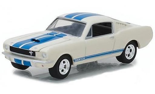 Ford Mustang 1/64 Greenlight Shelby GT350 Fastback weiss/blau 1965 modellautos