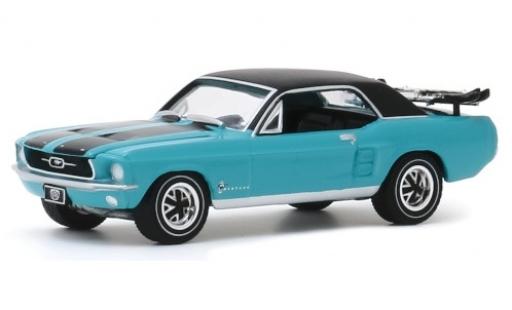 Ford Mustang 1/64 Greenlight Ski Country Special türkis/matt-schwarz 1967 modellautos