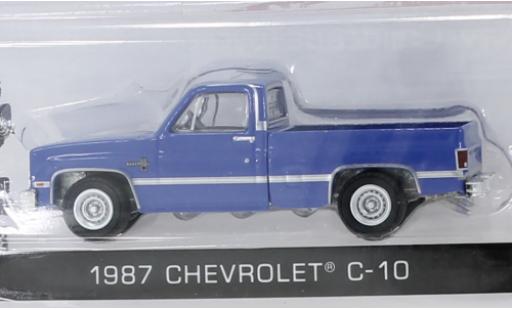 Modellautos Chevrolet C-10 1/64 Greenlight blau 1987 Chevrolet C-10 1/64 Greenlight blau 1987 modellautos