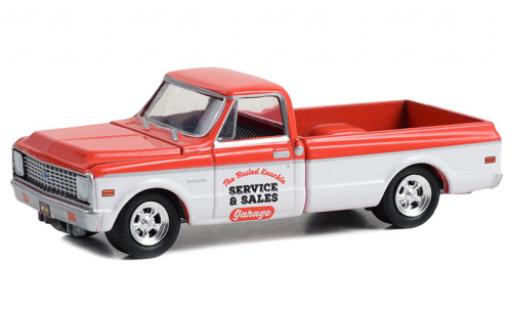Modellautos Chevrolet C-10 1/64 Greenlight rouge/blanche 1972 Chevrolet C-10 1/64 Greenlight rouge/blanche 1972 modellautos