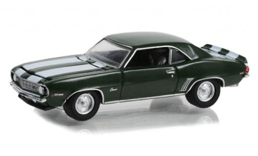 Chevrolet Camaro 1/64 Greenlight Z/28 vert foncé/blanche 1969 modellautos