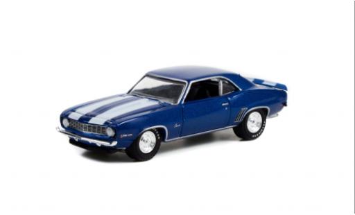Chevrolet Camaro 1/64 Greenlight Z28 metallise blau/weiss 1969 modellautos