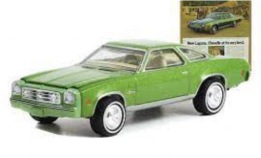 Chevrolet Chevelle 1/64 Greenlight Laguna Collonade Hardtop Coupe metallise vert 1973 modellautos