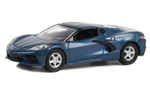 Chevrolet Corvette 1/64 Greenlight (C8) Stingray 1LT metallise blau 2020 modellautos