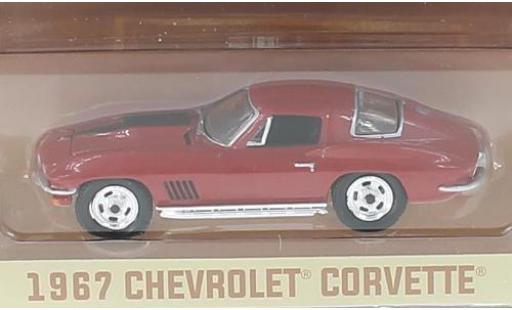 Chevrolet Corvette 1/64 Greenlight rouge 1967 modellautos
