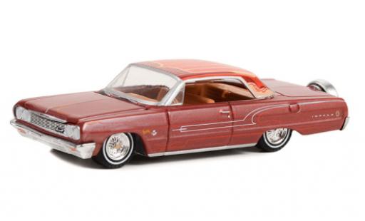 Chevrolet Impala 1/64 Greenlight rot/Dekor 1964 modellautos