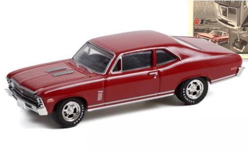 Chevrolet Nova 1/64 Greenlight rot 1970 modellautos