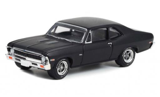 Chevrolet Nova 1/64 Greenlight matt-schwarz 1969 modellautos