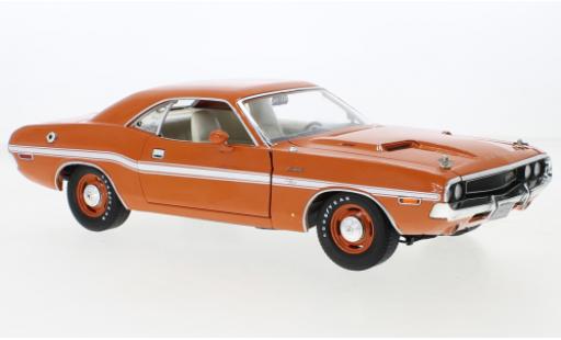 Modellautos Dodge Challenger 1/18 Greenlight R/T orange/weiss 1970 Dodge Challenger 1/18 Greenlight R/T orange/weiss 1970 modellautos
