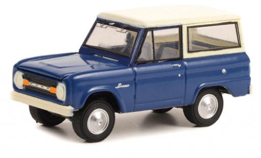 Modellautos Ford Bronco 1/64 Greenlight blau/beige 1966 Ford Bronco 1/64 Greenlight blau/beige 1966 modellautos
