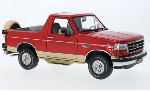 Modellautos Ford Bronco 1/18 Greenlight Eddie fermier Edition metallise rouge/metallise beige 1994 Ford Bronco 1/18 Greenlight Eddie fermier Edition metallise rouge/metallise beige 1994 modellautos