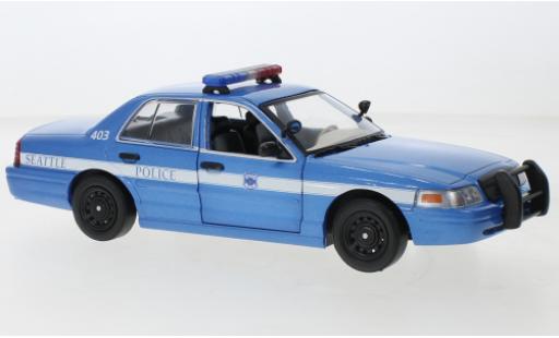 Ford Crown 1/64 Greenlight Victoria Police Interceptor Seattle Police 2001 modellautos