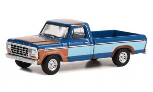 Modellautos Ford F-250 1/64 Greenlight blau/blau Yellowstone 1978 Ford F-250 1/64 Greenlight blau/blau Yellowstone 1978 modellautos