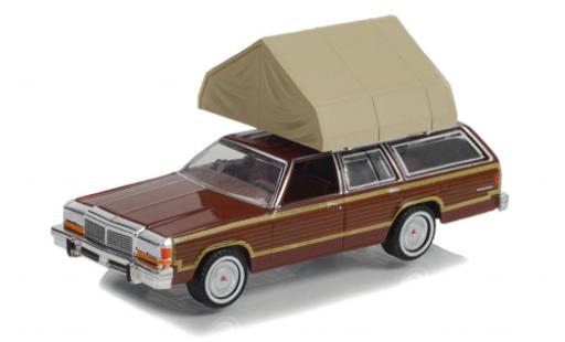 Modellautos Ford LTD 1/64 Greenlight Country Squire rouge foncé 1979 Ford LTD 1/64 Greenlight Country Squire rouge foncé 1979 modellautos