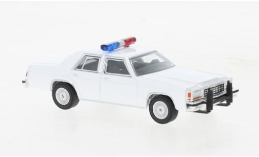Ford LTD 1/64 Greenlight Crown Victoria weiss Police (USA) 1980 modellautos