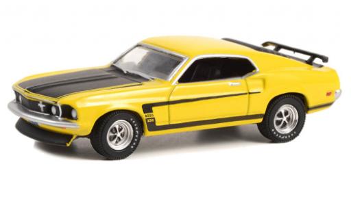 Ford Mustang 1/64 Greenlight Boss 302 jaune/noire 1969 modellautos
